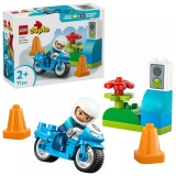 Motocicleta albastra de politie