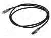 Cablu USB 2.0 USB C unghi nichelat 1m AKYGA