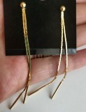 REDUCERE -Cercei lungi INOX placati cu aur galben 18k