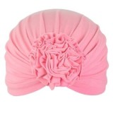 Caciulita Turban Roz cu Floare 3D pentru Bebeluși, CMCLASS