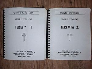 Sfanta scriptura Vechiu testament Ieremia 2 vol Transcriere in Braille