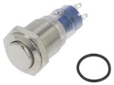 Comutator Anti-Vandalism DPDT 3A/250VAC IP67 ON-(ON) &Oslash;16,2mm