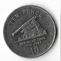 Moneda 10 pence 2006 - Gibraltar foto