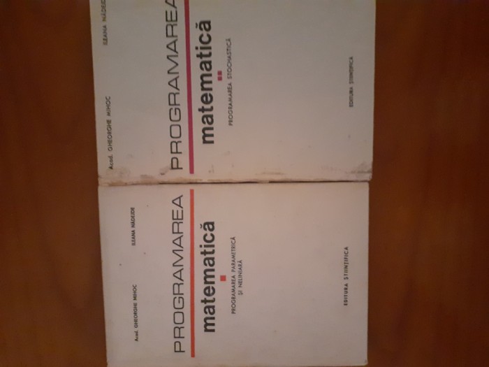 Programarea matematica-2 volume-Academician Gheorghe Mihoc