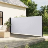VidaXL Copertină laterală retractabilă, alb, 160 x 600 cm