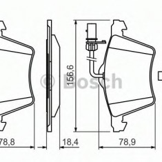 Set placute frana,frana disc VW TRANSPORTER IV bus (70XB, 70XC, 7DB, 7DW, 7DK) (1990 - 2003) BOSCH 0 986 494 415