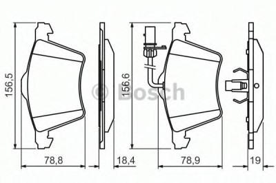 Set placute frana,frana disc VW TRANSPORTER IV bus (70XB, 70XC, 7DB, 7DW, 7DK) (1990 - 2003) BOSCH 0 986 494 415 foto