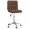 vidaXL Scaun de bucătărie pivotant, maro, material textil