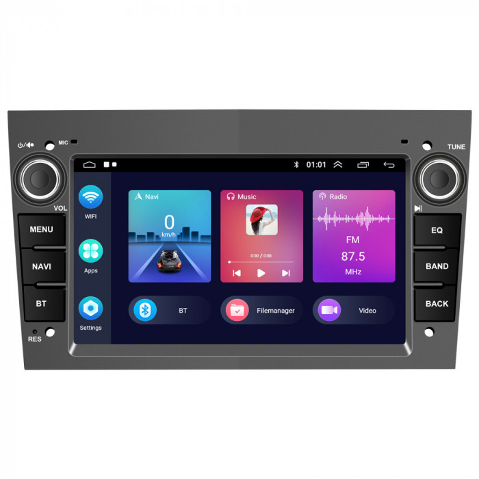 Navigatie Dedicata Opel, Android, 7Inch, 2Gb Ram, 32Gb stocare, Bluetooth, WiFi, Waze, Youtube Gri