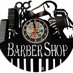 Ceas De Perete Frizerie Disc Vinil Model Barber Shop