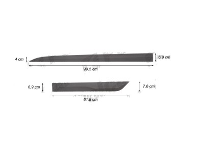 Set 2 buc bandouri usi laterale HYUNDAI I20, 10.2014-; SUZUKI VITARA, 03.2015-, partea dreapta, negru; universal, foto