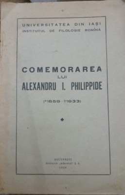 1934, Comemorarea lui Alexandru I. Philippide, Univ Iasi, Institutul Filologie foto