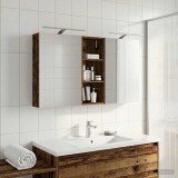 vidaXL Set dulap baie cu raft 3 pcs 130 x 14,5 x 70 cm Lemn compozit 3403774