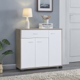 Comoda Bobeck 72x80x28cm stejar/alb [en.casa] HausGarden Leisure