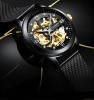 Ceas Barbatesc Automatic Winner Business Casual Auriu, Curea Metalica, Analog, Cadran Luminos, Elegant, Barbati