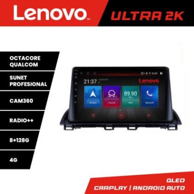 Navigatie Mazda 3 2014-2019 M-463 Octa Core Android Radio Bluetooth GPS WIFI/4G DSP 2K 8+128GB 360 Toslink CarStore Technology foto
