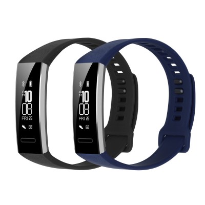 Set 2 Curele pentru Huawei Band 2 / Band 2 Pro, kwmobile, Silicon, Albastru / Negru, 43318.01 foto