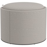 HOMCOM Taburet Taburet tapițat, in, depozitare ascunsă, capac reversibil, 56cm x 56 cm x 42 cm, Gri deschis + Natur | Aosom Romania