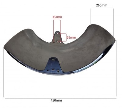 Aripă Față Scuter Electric City Coco &amp;ndash; Apărătoare Roată Față, Compatibilă Modele Harley / E-Chopper, Montaj Rapid, Material Rezistent foto