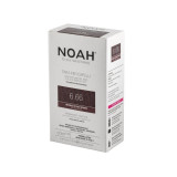 Vopsea de par naturala, Blond roscat inchis (6.66) x 140ml, Noah