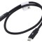 Cablu USB 2.0 USB C aurit 0,5m negru