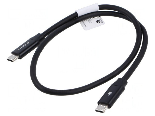 Cablu USB 2.0 USB C aurit 0,5m negru