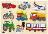 Cumpara ieftin Puzzle Din Lemn Cu Butoni - Mijloace De Transport