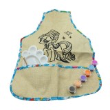 Set creativ pentru activitati creative sort iuta cu paleta, pensula si mini acuarele 3-7 ani