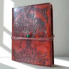 Agenda Jurnal din piele cu copacul vietii si snur - medie