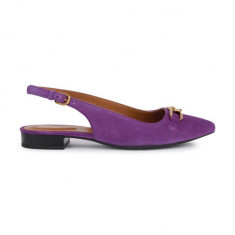 Geox balerini din piele intoarsa D CHARYSSA culoarea violet, cu toc deschis, D459BB 00021 C8000