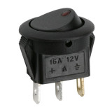 Intrerupator basculant 1 circuit 16A-12VDC OFF-ON, cu LED rosu Best CarHome, Carguard