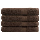 vidaXL Prosoape de saună premium SOLUND 4 buc maro 80x200cm 600gsm