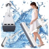 Cumpara ieftin Mop cu burete PVA alb, 135 cm, cap 32 cm, mecanism de stoarcere integrat