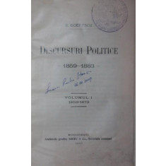 DISCURSURI POLITICE vol I+II, 1910