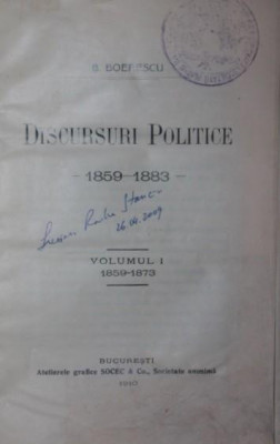 DISCURSURI POLITICE vol I+II, 1910 foto