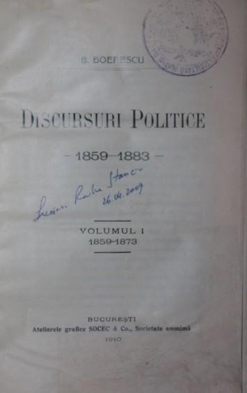 DISCURSURI POLITICE vol I+II, 1910