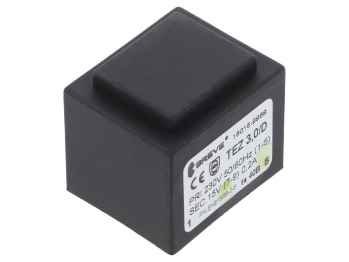 Transformator PCB &icirc;ncapsulat 3VA 230V 15V