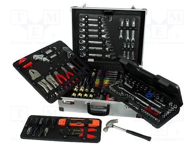 GOLDTOOL Kit chei tubulare 6-puncte 119 piese