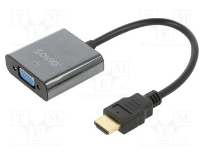 Adaptor D-Sub 15pin HD la HDMI, negru - SAVIO foto