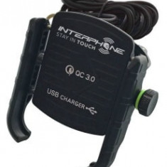 Suport de telefon cu incarcare USBINTERPHONE (assembled to steering wheel; universal)