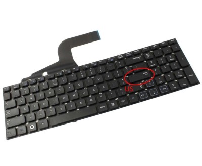 Tastatura Samsung Neagra BA75 03073A layout US fara rama enter mic, RV711 layout US fara rama enter mic, RV720 foto