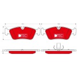 Placute frana Bmw Seria 3 (E36), 09.1990-02.1998, Z3 Cupe (E36), 04.1997-06.2003, Z4 (E85), 02.2003-12.2009, TRW