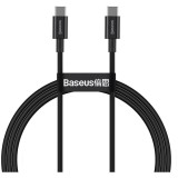 Cablu alimentare si date Baseus, Superior, Fast Charging, USB Type-C la USB Type-C 100W 1m, Negru