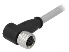 Conector M8 Femeie 4 PIN 90&deg; cu Cablu 2m PVC