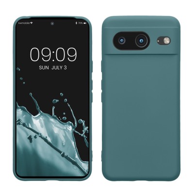 Husa Kwmobile pentru Google Pixel 8, Verde inchis, Silicon, KWM0000208L005C foto