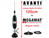 Cumpara ieftin Antena Radio CB AVANTI Volo 130cm cu Magnet Megawat 145DV prindere fluture