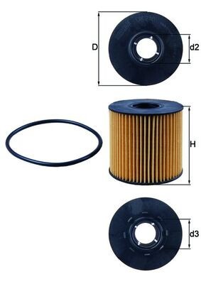 MAHLE OX 210D Filtru ulei foto