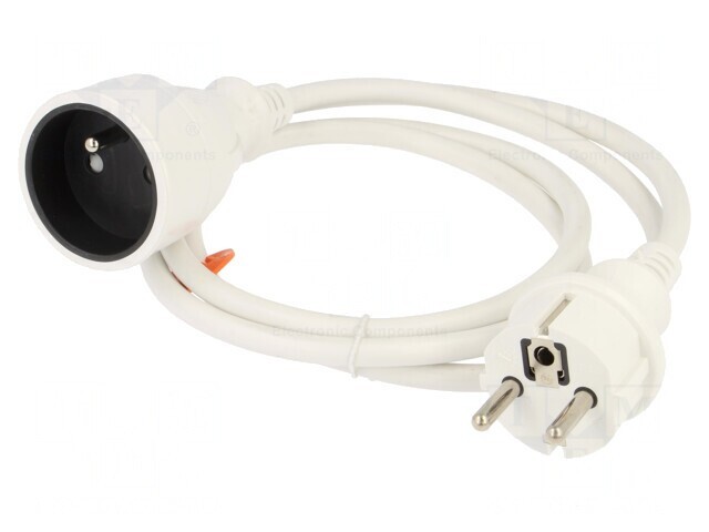Prelungitor Electric Alb 1,5m 16A