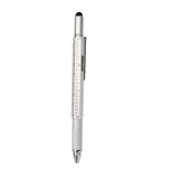 Cumpara ieftin Pix multifunctional 6 in 1, rigla, 2 surubelnite, touchscreen, nivela cu bula, metal, 14.8 cm - Argintiu