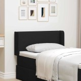 VidaXL Tăblie cap cu headboard Negru 40.5 x 4 x 40.5 cm țesătură